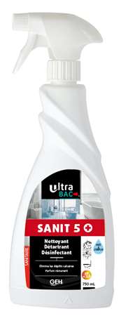 Image de ULTRA BAC NETTOYANT SANITAIRE SANI 5+ PAE SPRAY 750ML
