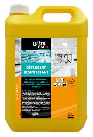 Image de ULTRA BAC DETERGENT DESINFECTANT SOL SURFACE 5L