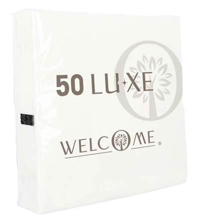 Image de WELCOME SERVIETTE LUXE OUATE BLANCHE 2P 38X38 COLIS x2400
