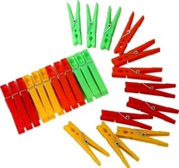 Image de PINCES A LINGE PLASTIQUE X 24