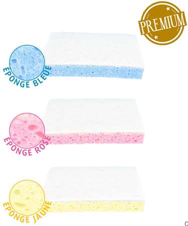 Image de EPONGE GRATTANTE TAMPON BLANC PAQUET x10