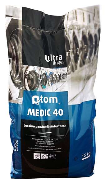 Image de ULTRA LINGE LESSIVE DESINFECTANTE ATOM MEDIC 40 SAC x15kg