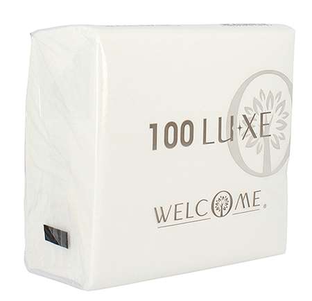 Image de SERVIETTE LUXE ECOLABEL BLANC 30x30 2 PLIS COLIS x4000