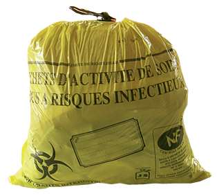Image de SAC POUBELLE DASRI JAUNE 30L 20µ NF COLIS x500