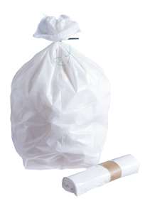 Image de SAC POUBELLE 50L BLANC STANDARD 14µ ROULEAU x20