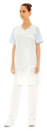 Image de TABLIER POLYÉTHYLÈNE BLANC 107x69 20µ SACHET x100