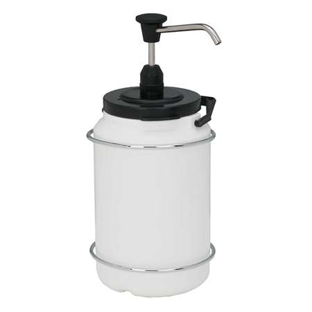 Image de SUPPORT MURAL ET POMPE DOSEUSE INOX POUR SAVON MICROBILLE