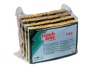 Image de SCOTCH BRITE EPONGE GRATTANTE 740 TAMPONGE VERT PAQUET x10