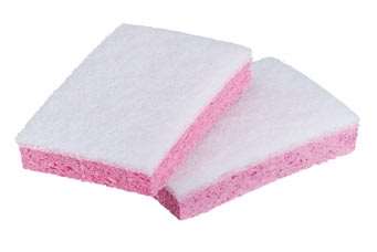 Image de SCOTCH BRITE TAMPONGE ROSE ABRASIF BLANC 131X88 PAQUET x10