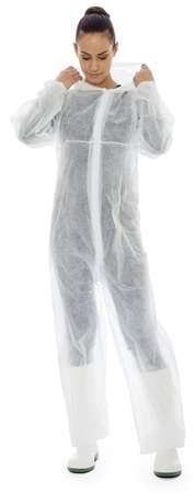 Image de COMBINAISON A CAPUCHE POLYPROPYLENE BLANC SACHET x25