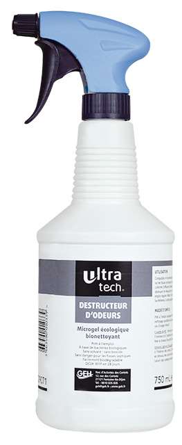 Image de ULTRATECH MICROGEL DESTRUCTEUR D'ODEURS 750ML