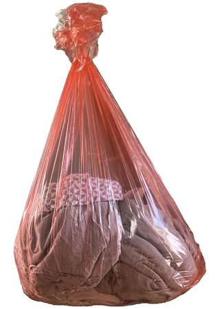 Image de SAC A LINGE A OUVERTURE SOLUBLE ROUGE SACHET x200