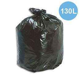 Image de SAC POUBELLE 130L NOIR 75µ COLIS x100