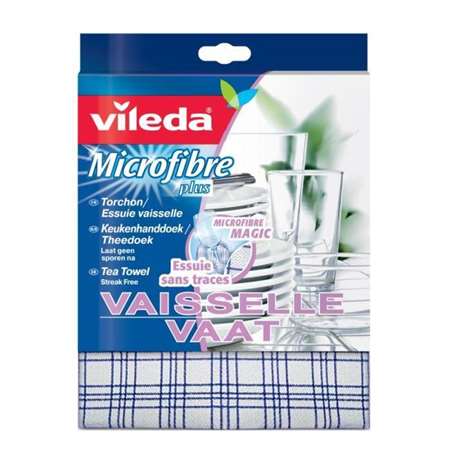 Image de VILEDA TORCHON VAISSELLE MICROFIBRE 40X60 PAQUET x3