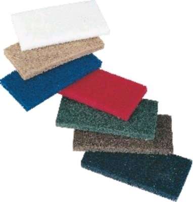 Image de TAMPON BLANC ABRASIF 12x25cm