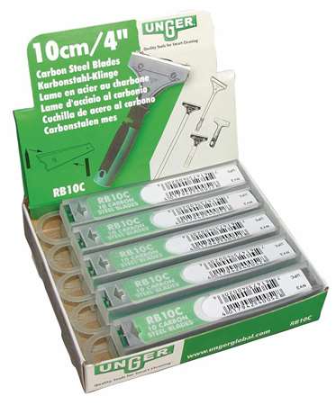 Image de UNGER LAMES POUR GRATTOIR ERGOTEC SOL/VITRE 10CM PAQ x10