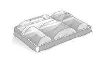 Image de KIT PLATEAU REPAS 5 COMPARTIMENTS AVEC COUVERCLE COLIS x80