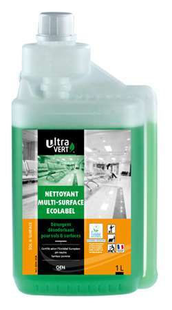 Image de ULTRA VERT NETTOYANT MULTI-USAGES POMME ECOLABEL DOSEUR 1L