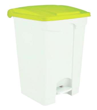 Image de CONTITOP POUBELLE PLASTIQUE A PEDALE COUVERCLE JAUNE 45L