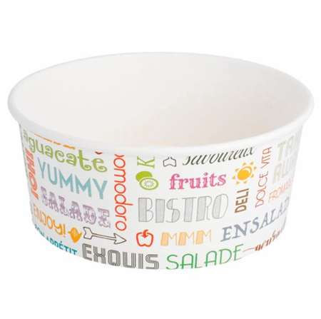 Image de POT SALADIER 800ML DECORE DIAM 150MM COLIS x200