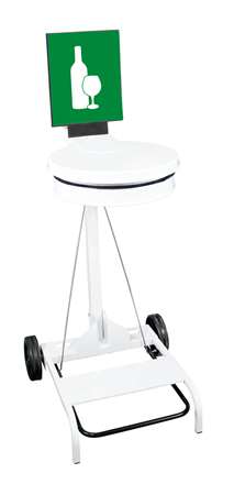 Image de CONTIMOBILE SUPPORT SAC MOBILE A PEDALE ACIER BLANC 110L