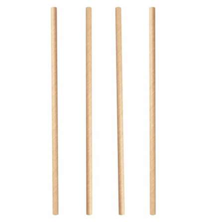 Image de PAILLE DROITE CARTON KRAFT PAQUET x250