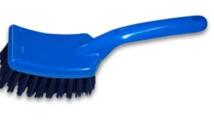 Image de BROSSE MAIN ALIM LARGE BLEU MI DUR MANCHE COURT