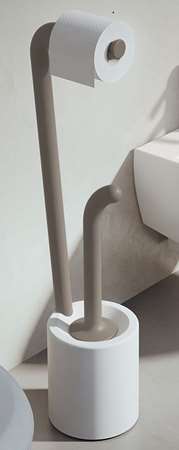 Image de GEDY PORTE PAPIER ET BROSSE WC PVC BLANC