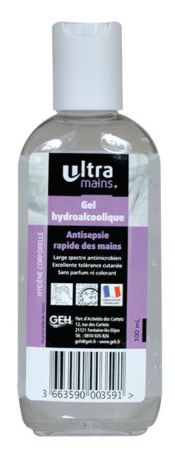 Image de ULTRA MAINS GEL HYDROALCOOLIQUE FLACON 100ML