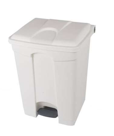 Image de JVD POUBELLE PLASTIQUE A PEDALE BLANC 70L
