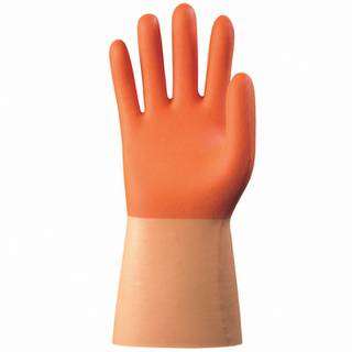 Image de GANT DE LESSIVAGE ADHERISE ORANGE T6.5 PAQUET x12