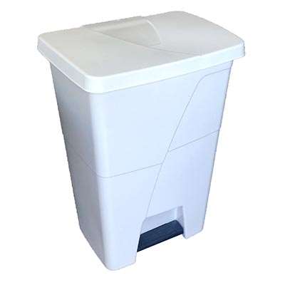 Image de GENTRY POUBELLE A PEDALE PLASTIQUE BLANC 45L
