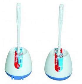 Image de SET SANITAIRE BLANC/BLEU BASE ACCROCHE MURALE