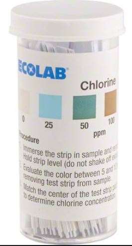 Image de ECOLAB CHLORINE TEST BANDELETTES BOITE x100