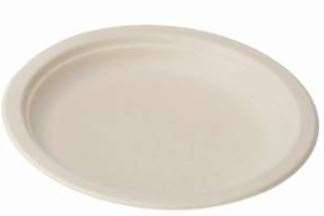 Image de ASSIETTE RONDE FIBRE VEGETALE DIAMETRE 23CM COLIS x500