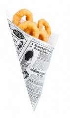 Image de CORNET DE FRITES POINTE TIMES 16x11.5CM COLIS x2000