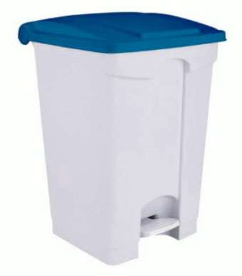 Image de CONTITOP POUBELLE PLASTIQUE A PEDALE COUVERCLE BLEU 45L