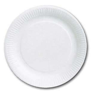 Image de ASSIETTE CARTON BLANC DIAMETRE 23CM PAQUET x100