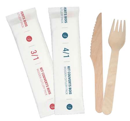 Image de COUTEAU BOIS 16,5CM PAQUET x100