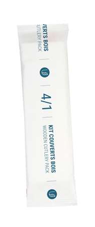 Image de KIT 3 COUVERTS BOIS (C+F+PC) AVEC SERVIETTE COLIS x500