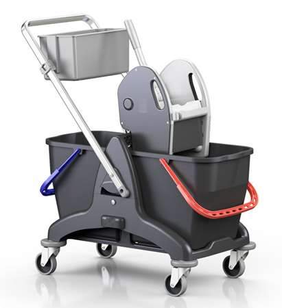 Image de PROCLEANER MINI CHARIOT BLACK DUO 2x15L + PRESSE MACHOIR