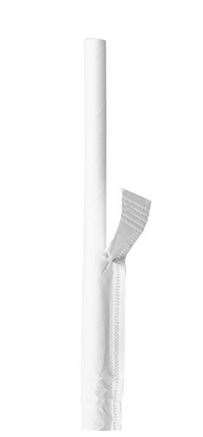 Image de PAILLE DROITE CARTON BLANC SACHET INDIVUDUEL PAQUET x250