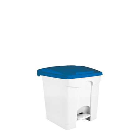 Image de CONTITOP POUBELLE PLASTIQUE A PEDALE COUVERCLE BLEU 30L