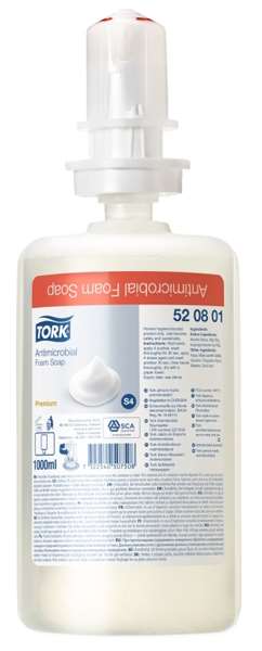 Image de TORK SAVON MOUSSE ANTIMICROBIEN S4 COLIS 6x1L