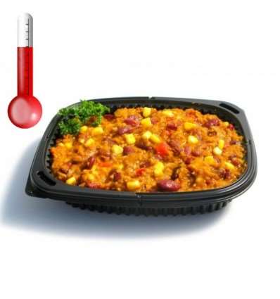 Image de COOKIPACK BARQUETTE 800CC NOIR 1 COMPARTIMENT COLIS x320