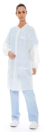 Image de BLOUSE POLYPROPYLENE BLANC TAILLE XL COLIS x50