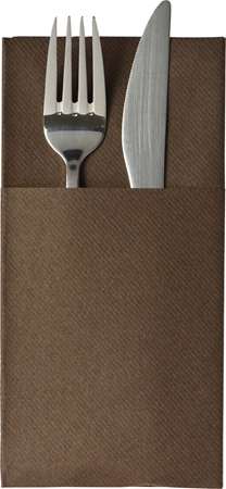 Image de SERVIETTE POCHETTE CELISOFT 40x40 CHOCOLAT COLISx500