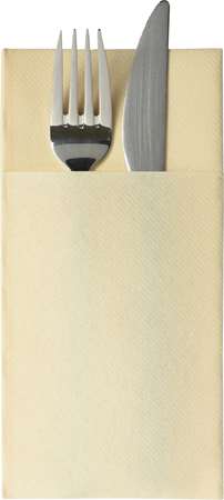 Image de SERVIETTE POCHETTE CELISOFT 40x40 IVOIRE COLISx500