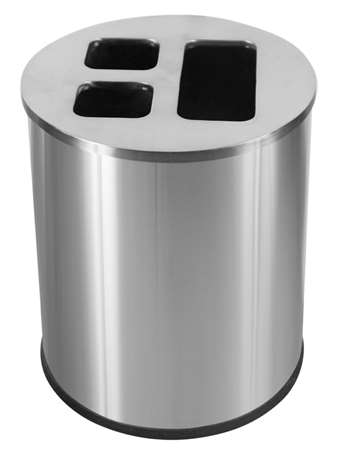 Image de COLLECTEUR DE TRI SELECTIF INOX BROSSE 40L