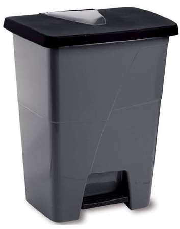 Image de GENTRY POUBELLE A PEDALE PLASTIQUE GRISE 45L